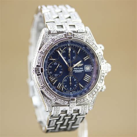 breitling blauwe plaat diamant|Breitling Crosswind Ice Diamant A13055 .